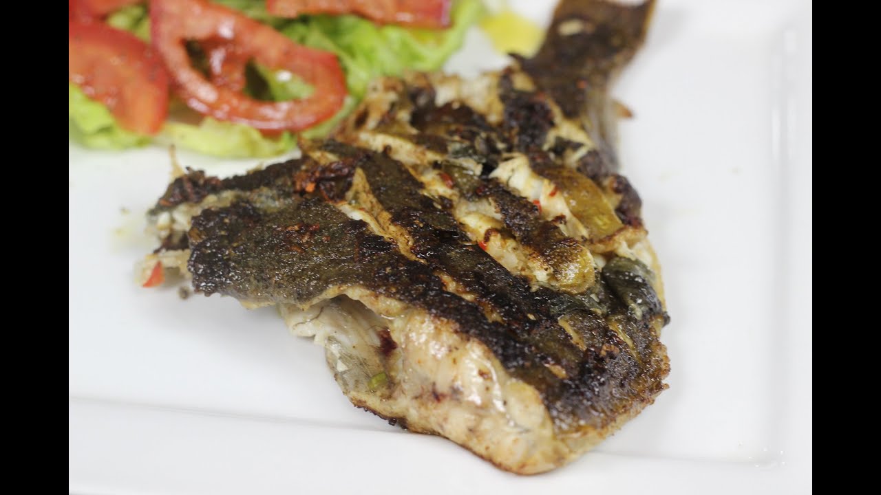 Flądra z czosnkiem, anchois i chili