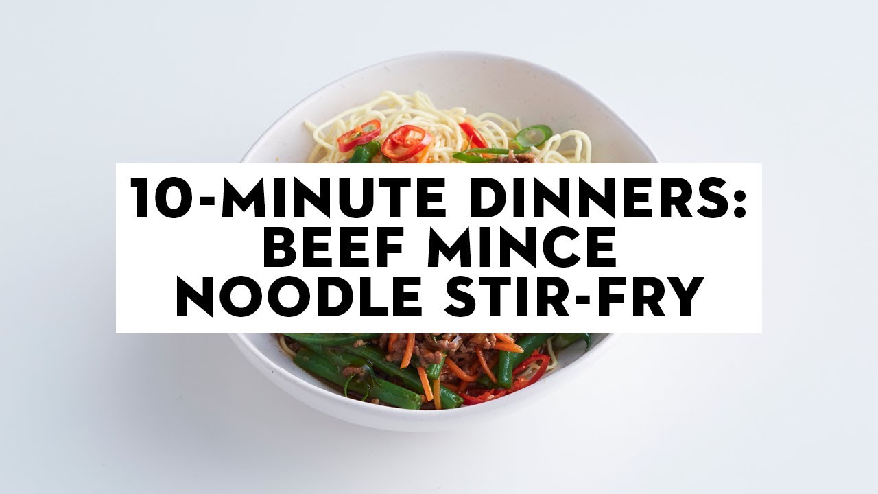 10-minute Dinners: Beef mince noodle stir-fry | taste.com.au