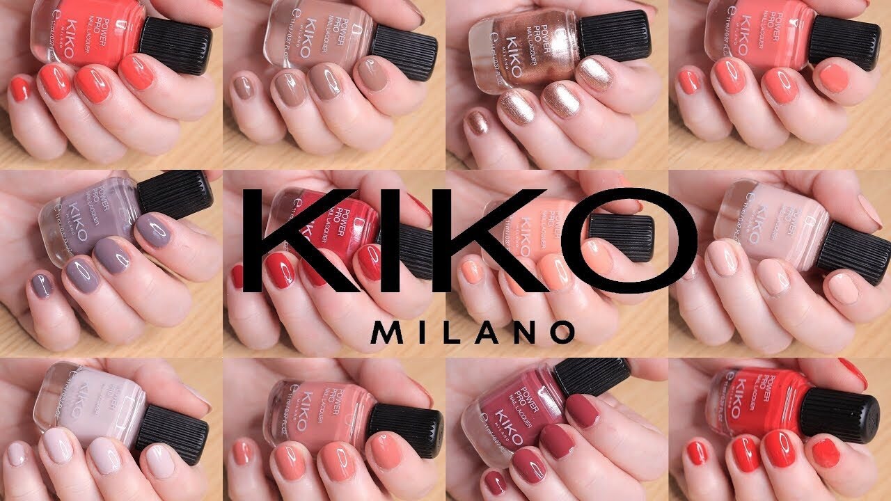 Kiko Power Pro Nail Lacquer Nail Polish Swatches - 12 Shades