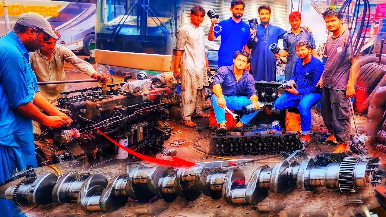How to repair? Yuchai engine  Pakistani mechanic overhaul.