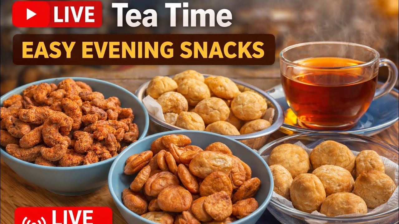 Tea-time Snacks Live | खस्ता मिनी कचौड़ी और मसाला काजू (Store for 1 Month) | Easy  Evening Snacks