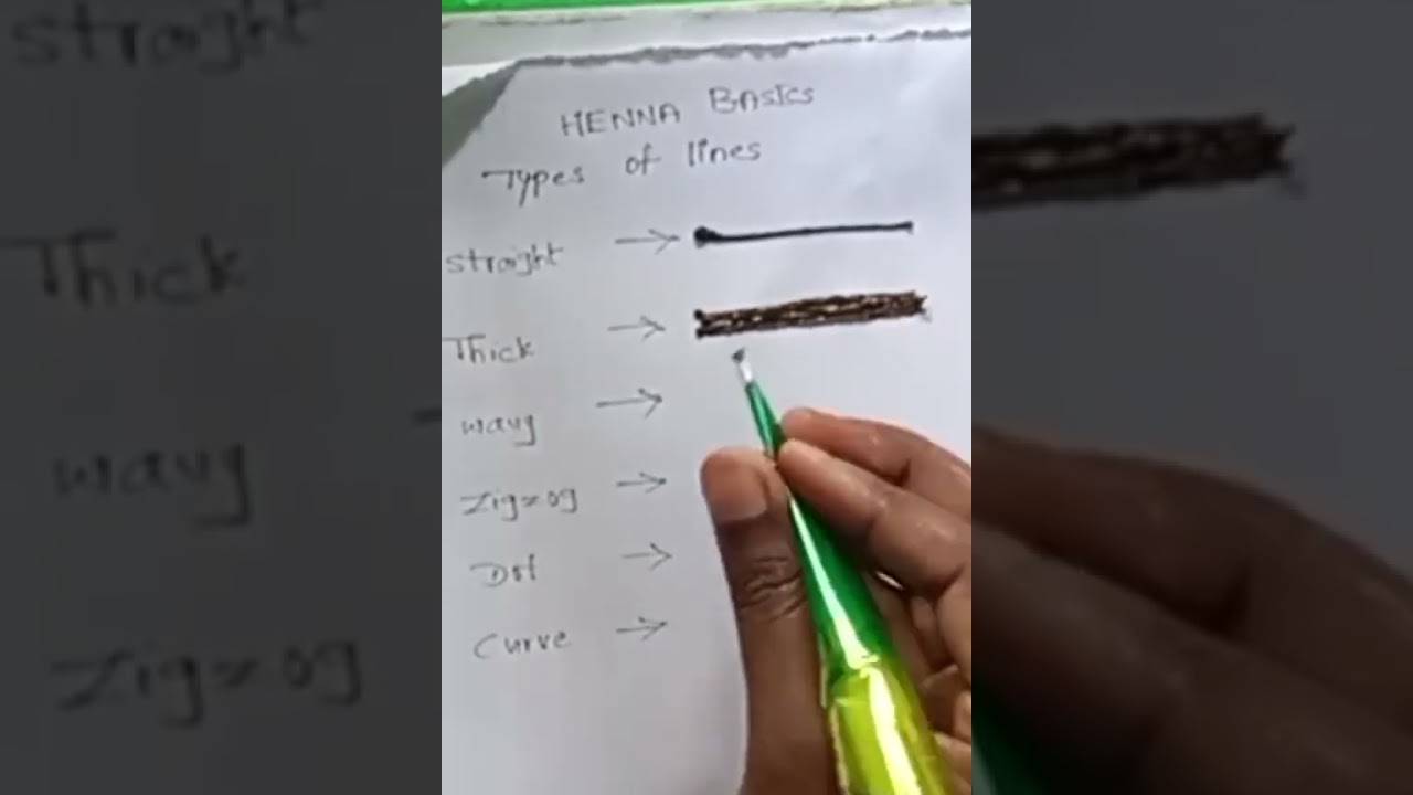 henna basics types of lines