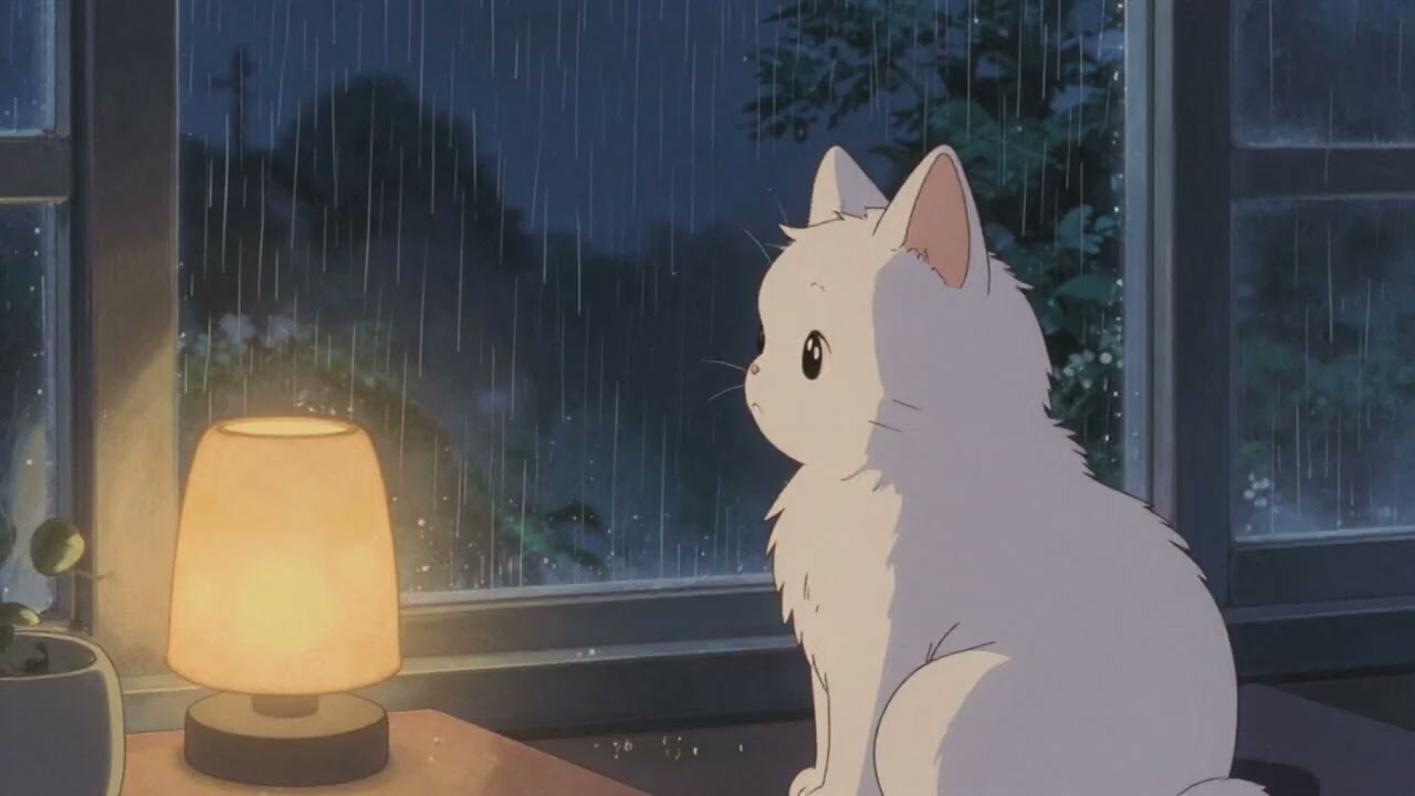 Midnight Window Cat - Chill lofi (free use - no copy)