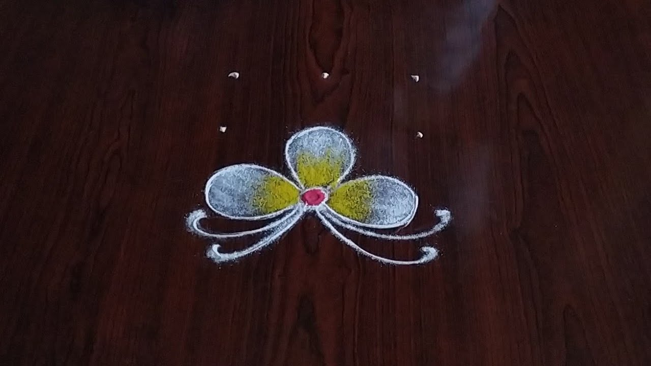 2 Beautiful daily kolams only with ( 3*3 ) dot's