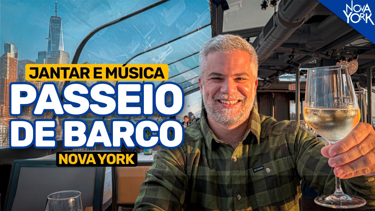 O passeio de barco MAIS FAMOSO de Nova York 🗽 | Jantar + música ao vivo