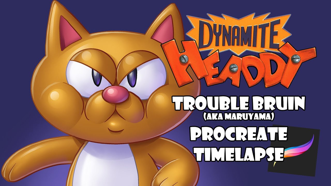 Trouble Bruin/Maruyama Illustration Procreate Timelapse (Dynamite Headdy)