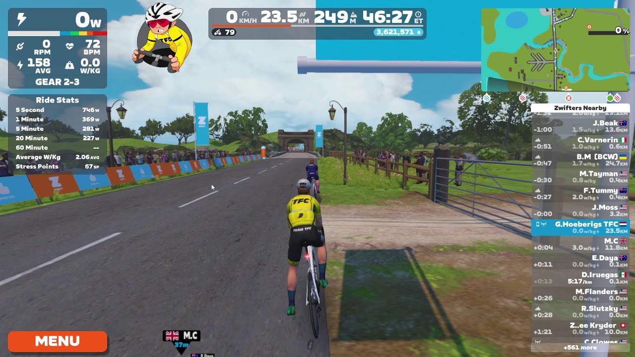 Zwift Race - Trying to trick the lightweights