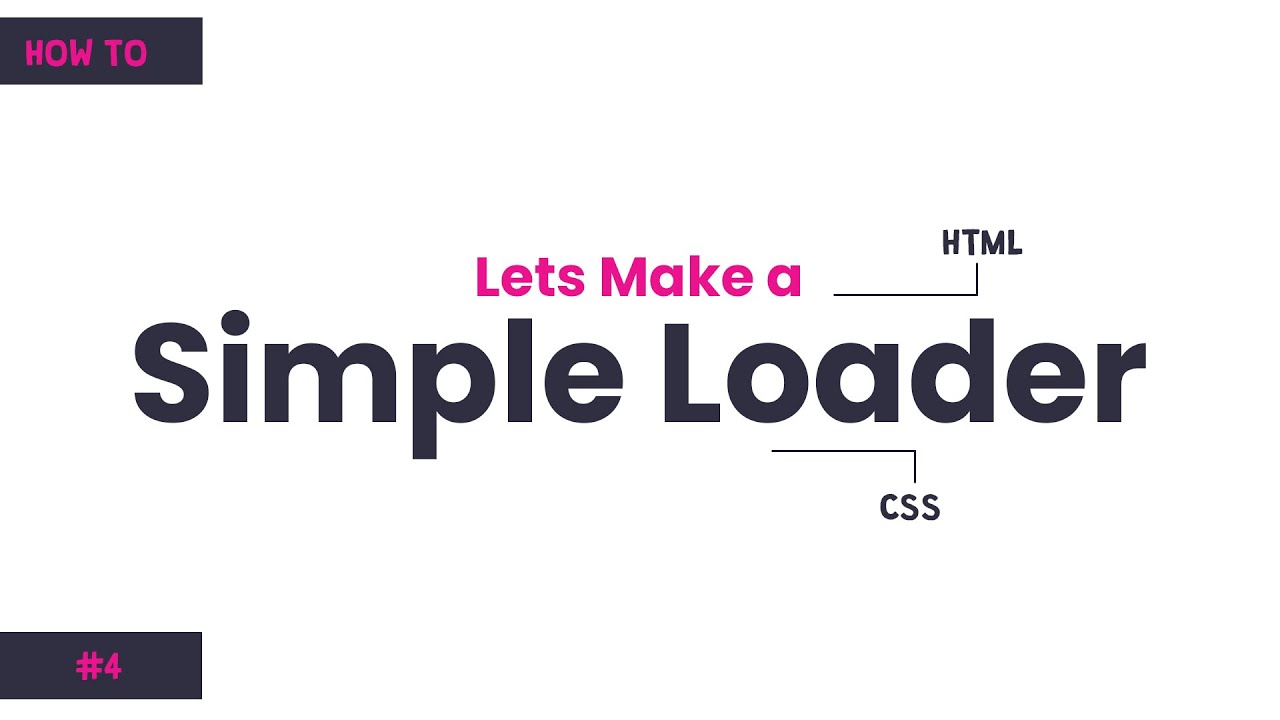 How to make a simple loader screen UI || HTML & CSS