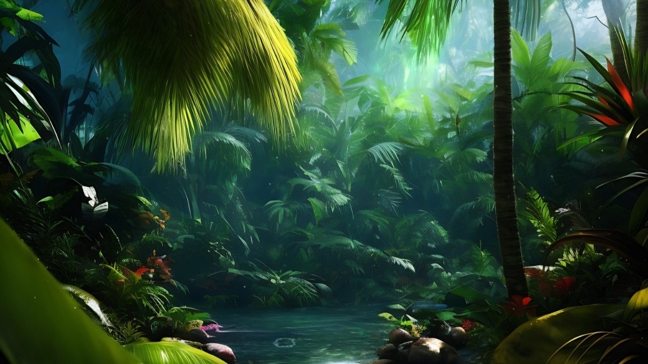 3 Hours Rainforest Spa Ambience – Soft Water & Forest Sounds for Deep Relaxation