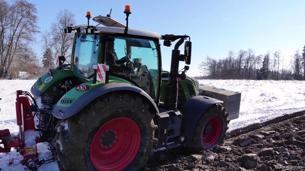 Pflügen/ Fendt 718 Vario!  & 6 Schar Kuhn Pflug!