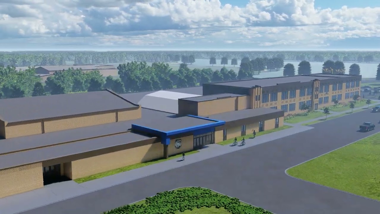 Peshtigo Middle/High School Exterior Concept - Peshtigo School District Referendum 2022