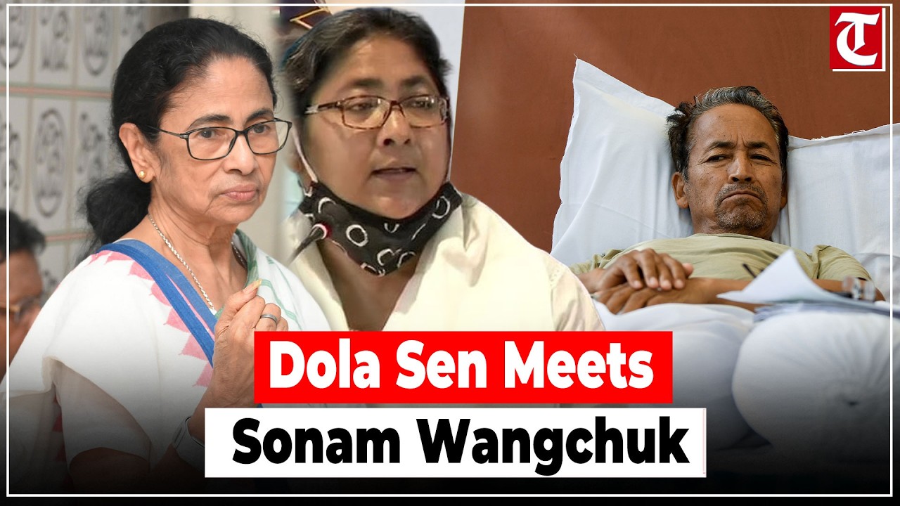 TMC MP Dola Sen Meets Sonam Wangchuk at CJP Protest During Hunger Strike in Delhi
