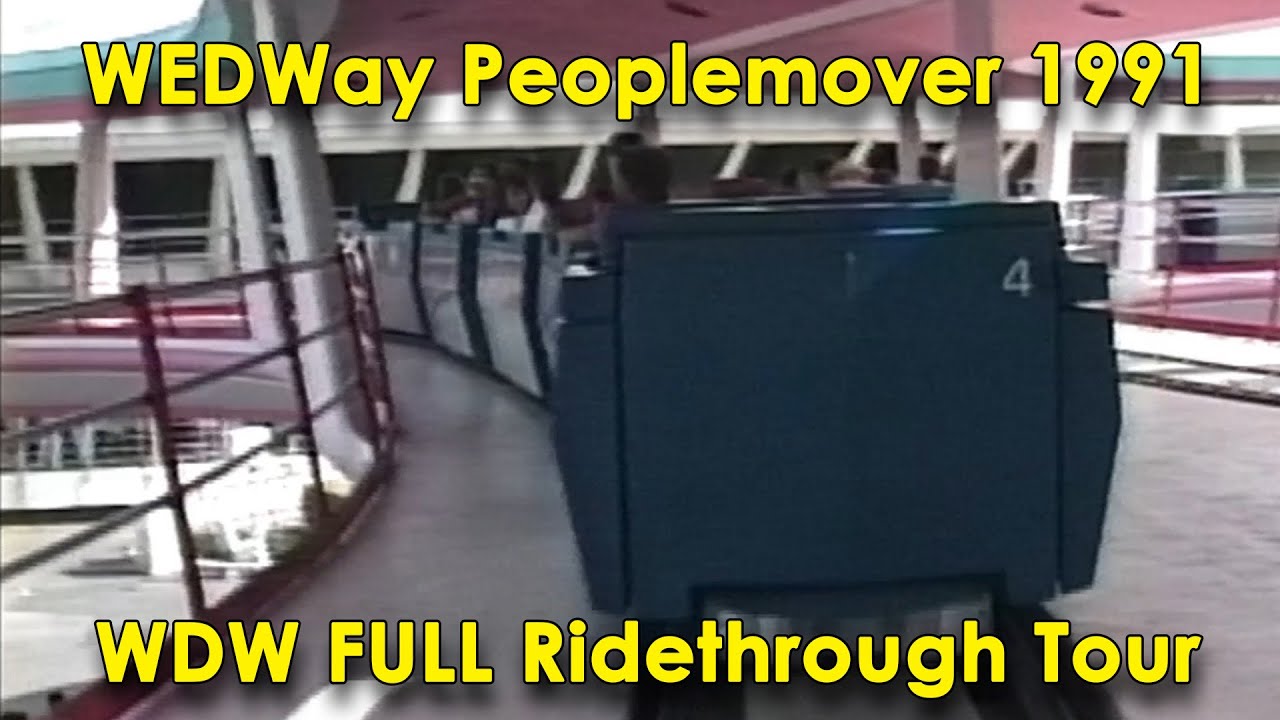 Walt Disney World Peoplemover FULL POV Ride 1991 - Carousel of Progress, Mission to Mars, Skyway... 
