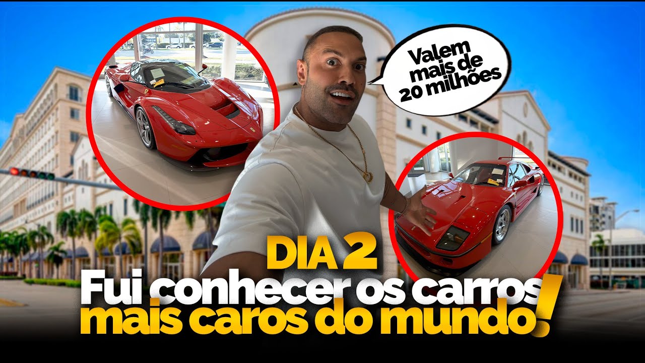 CONHECI OS CARROS MAIS CAROS DO MUNDO EM MIAMI 🤑🏎️