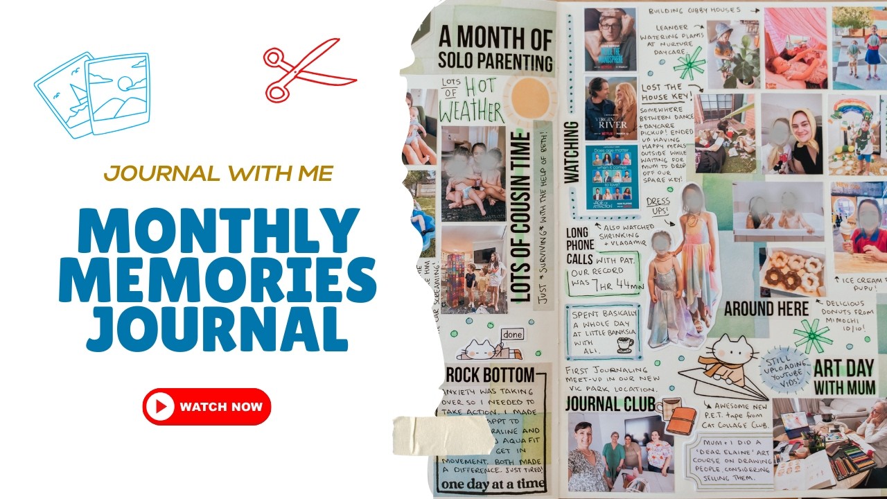 Documenting my life in 2 hours a month | Monthly memory keeping journal | month-to-a-page