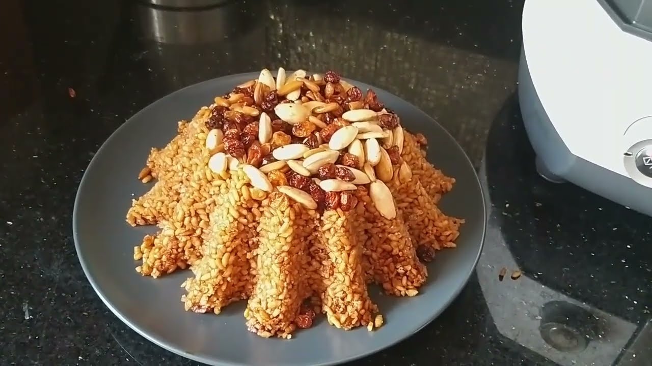 رز بالمكسرات في القلاية الهوائية ديلونجي