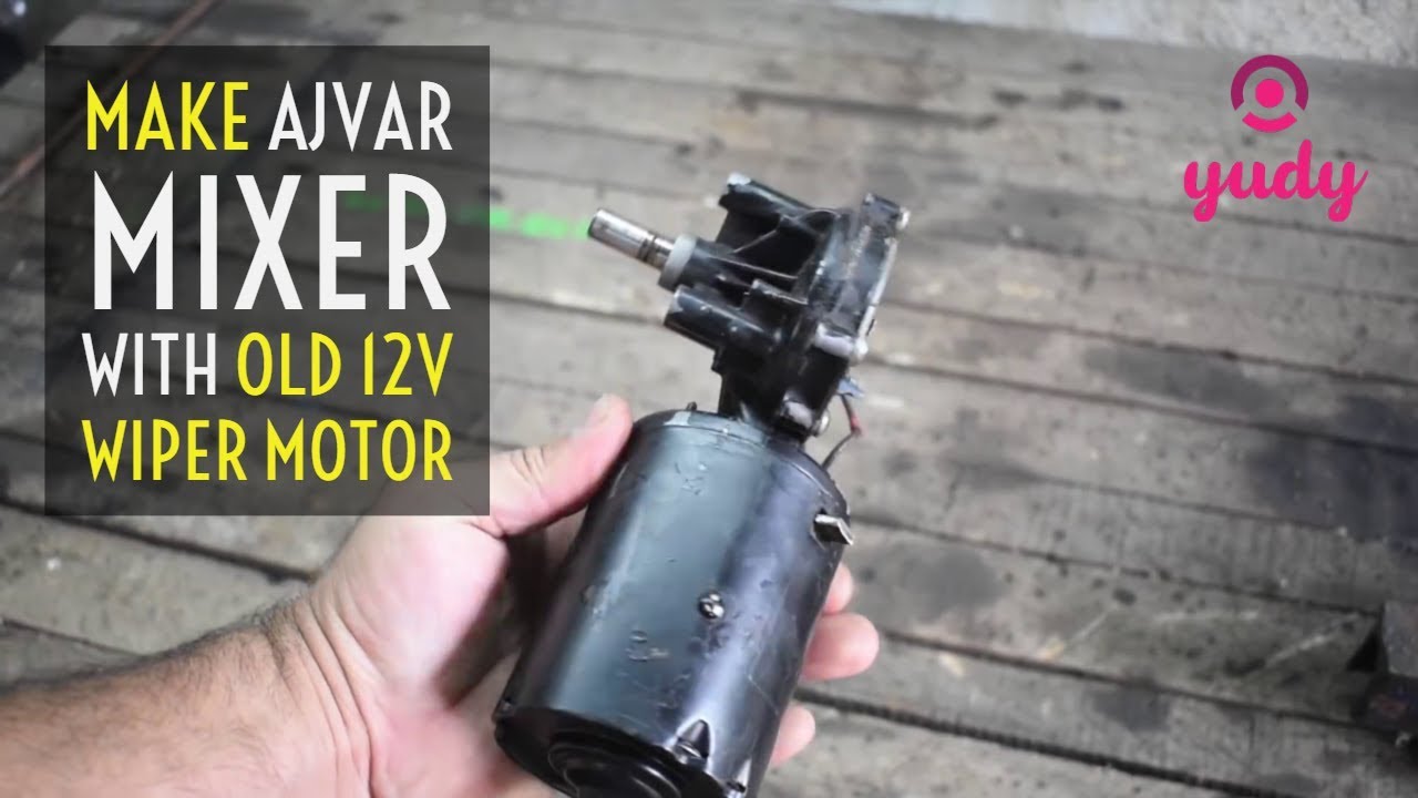 How to Make Ajvar Mixer with 12v Old Wiper Motor - DIY Jam MIXING MACHINE