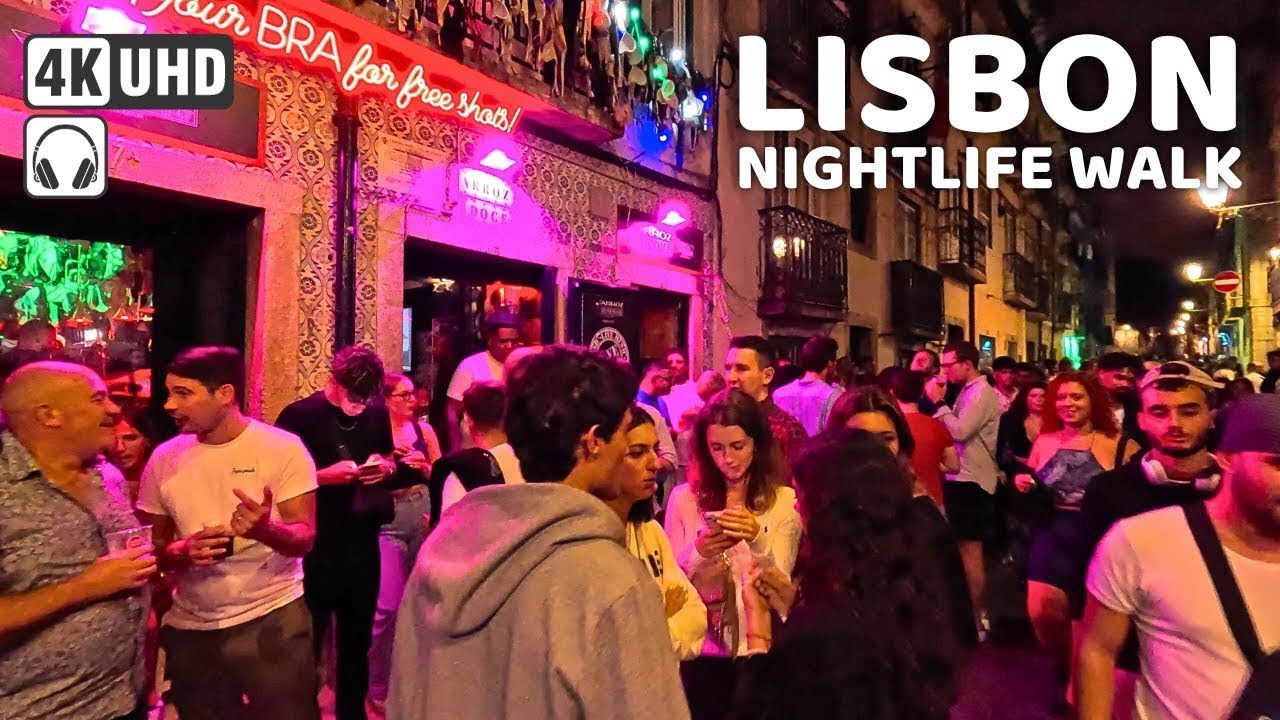 🇵🇹 LISBON NIGHTLIFE BAIRRO ALTO Walking Tour FRIDAY NIGHT September 2023