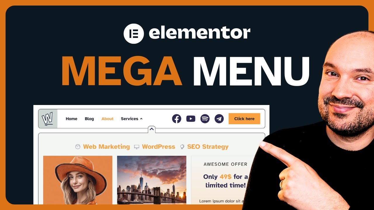 Elementor Mega Menu Tutorial | Without Plugin 👉 Just Elementor PRO
