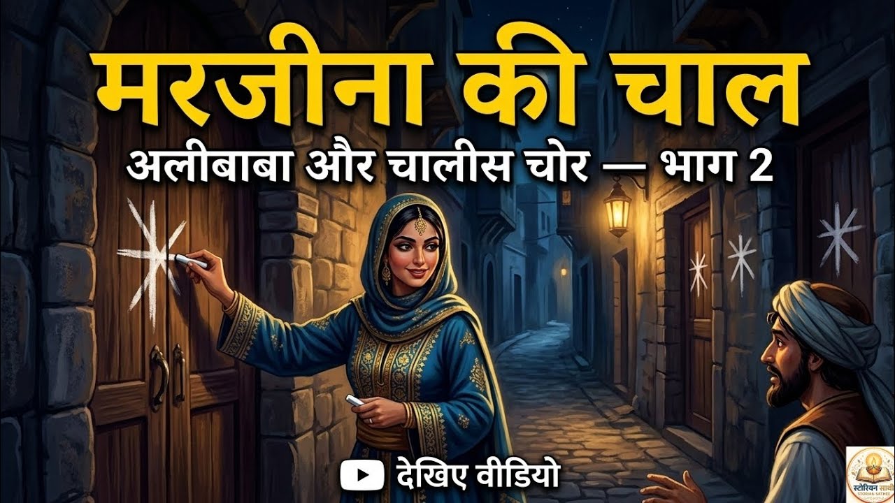​अलीबाबा और चालीस चोर |  मरजीना की चाल | part-2 हिंदी कहानी 