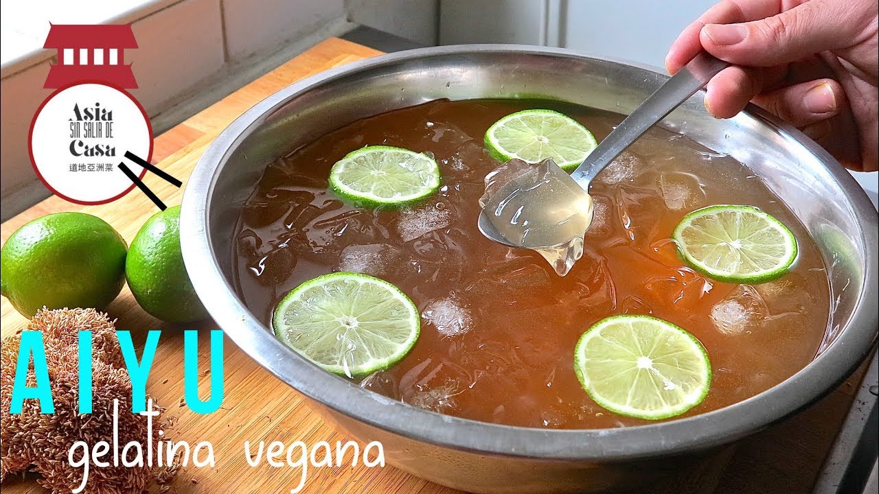 Gelatina Vegana Facil y Sana sin Agar Agar / Natural Vegan Jelly Dessert - Aiyu Jelly 愛玉