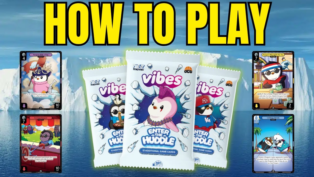 NEW Pudgy Penguins Card Game Tutorial | Vibes Orange Cap