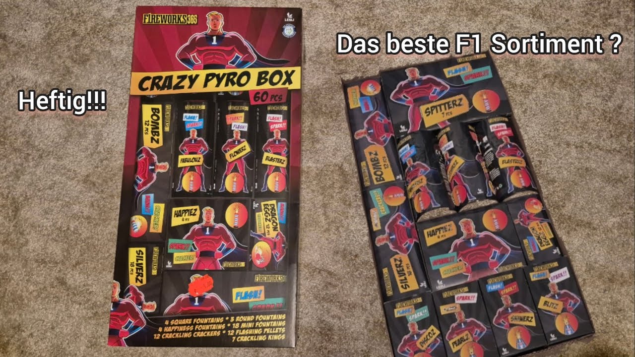Lesli Crazy Pyro Box F1 Feuerwerk Sortiment /#Feuerwerk 
