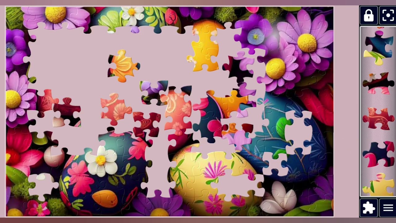 Vibrant Easter Eggs & Blossoms🪺🌈🌸✨️//jigsaw puzzles Craft🧩//Amazing puzzles Art🧩//puzzlesArt🧩🧩//