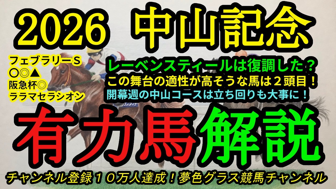 【有力馬解説】2026中山記念！レーベンスティールは馬体を見ると復調！？適性が合いそうな馬は！