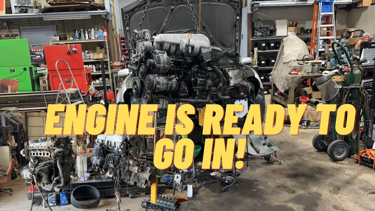 Turbo 24v VR6 Build PT2 : Getting ready to put new Engine in!