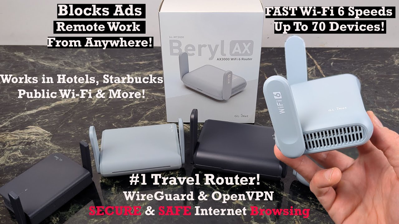 Маршрутизатор WiFi 6 Travel с Wireguard и OpenVPN: GLI.Net BERYL AX3000
