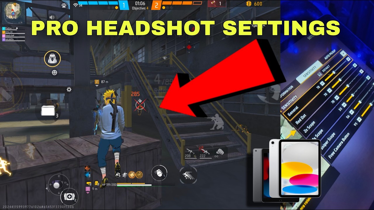Best iPad Sensitivity Free Fire 2026 | iPad 9th & 10th Gen Headshot Settings