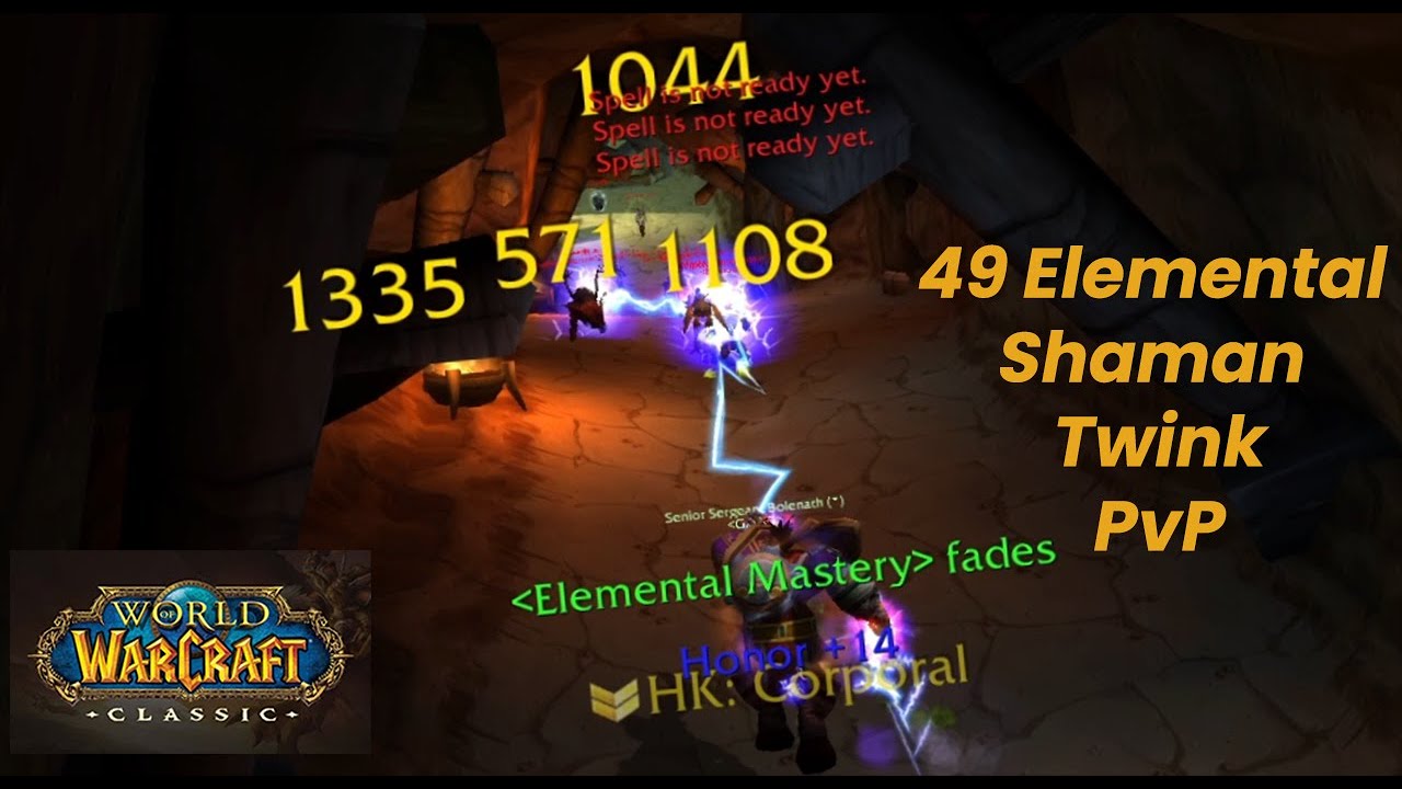 49 Elemental Shaman Twink INSANE PvP - WoW Classic PvP