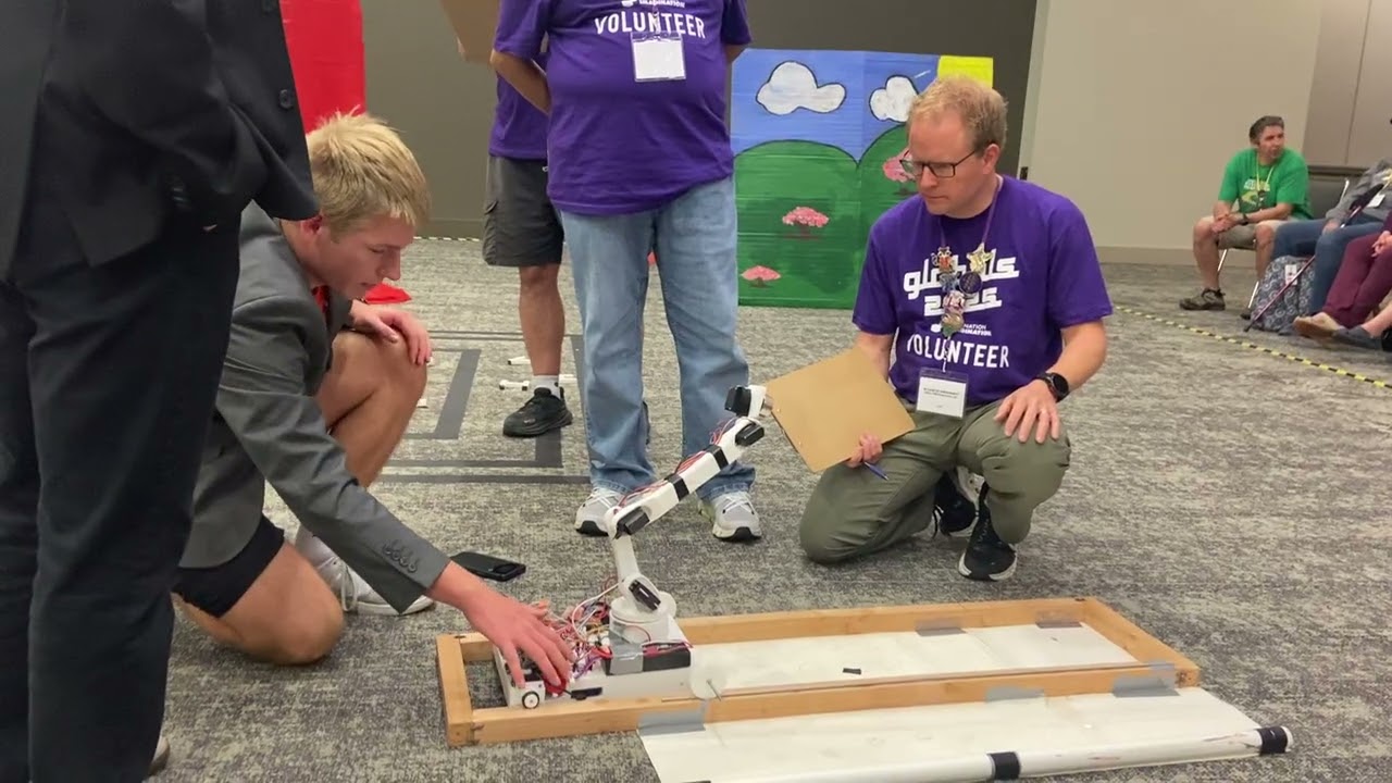 Charlie Prophater - Destination Imagination Globals 2025 explaining Technical build of robotic arm