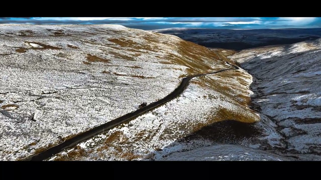 Drone views of - Buttertubs Pass in Winter