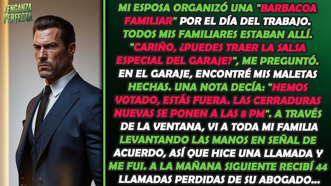 Mi esposa organizó una barbacoa familiar para votarme y expulsarme, entonces hice una llamada que ..