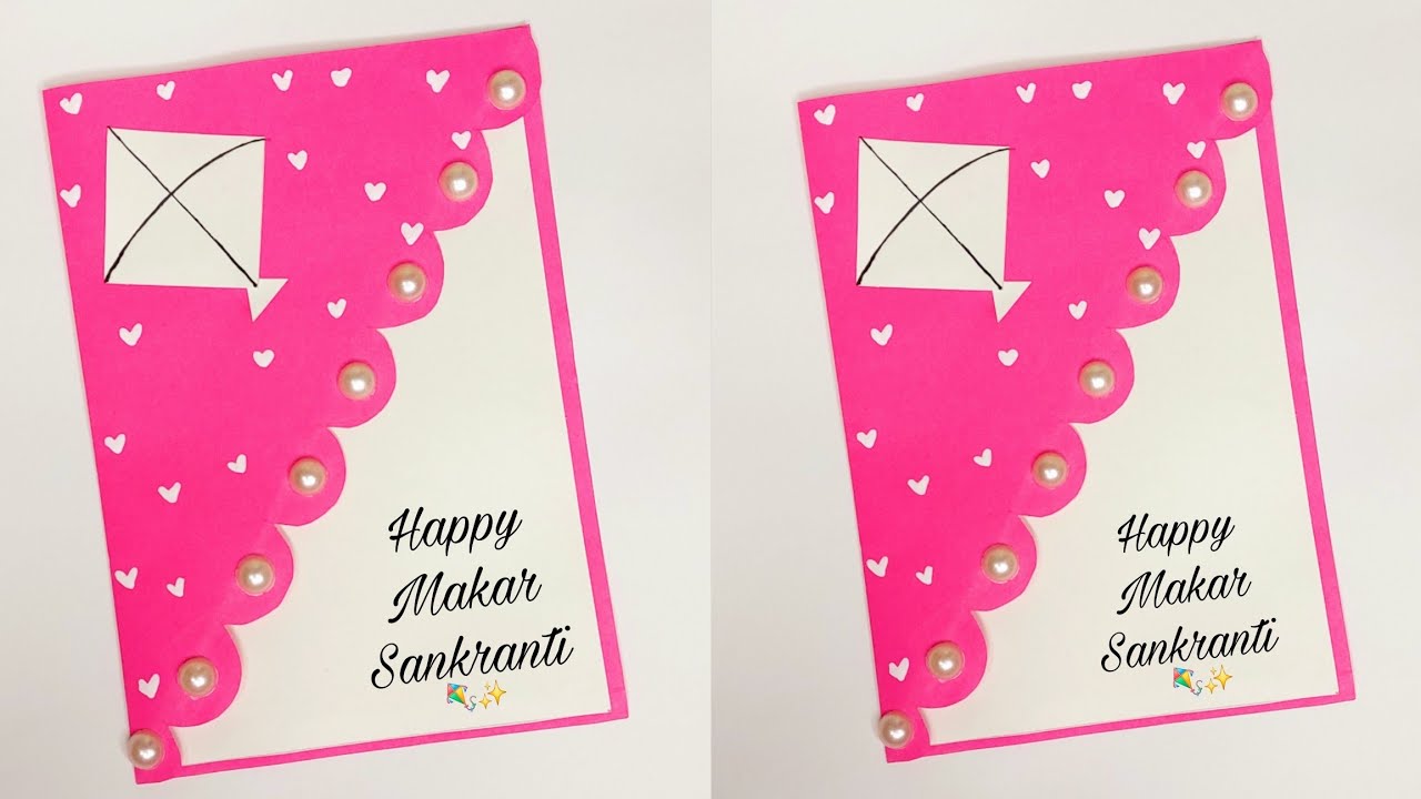 Maker sankranti greeting card making ideas/greeting card for makar sankranti 2026/easy card diy