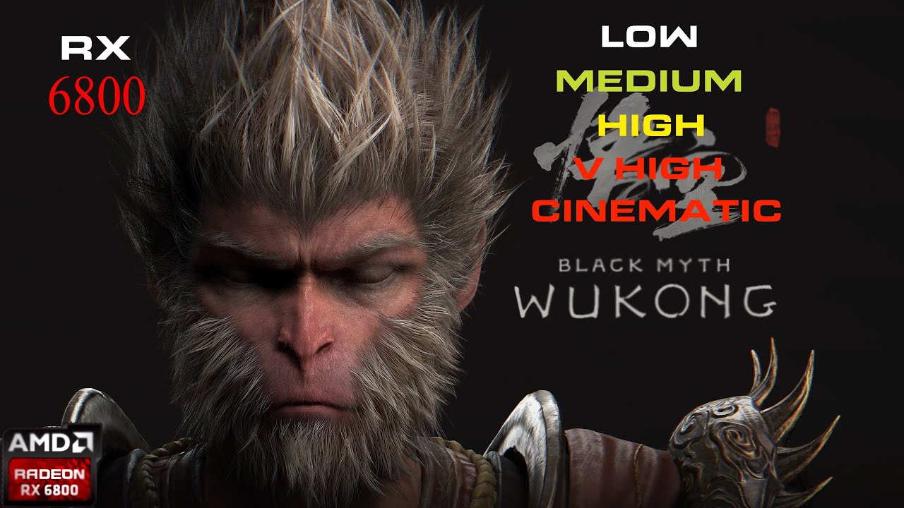 Black Myth Wukong- RX6800-I5 12400F -1080P- ALL SETTINGS QUICK TEST