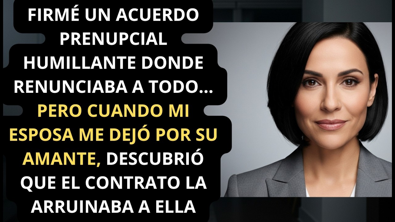 Mi Esposa Me Dejó Creyendo Que Me Arruinaría… Pero El Acuerdo Que FIRmé la Destruyó a Ella