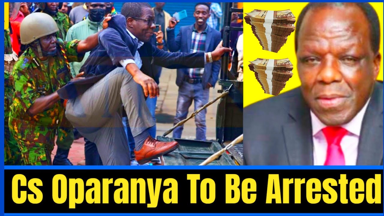 Breaking News:Cs Oparanya To Be Arrested Over Corruption Scandal 51M Kshs
