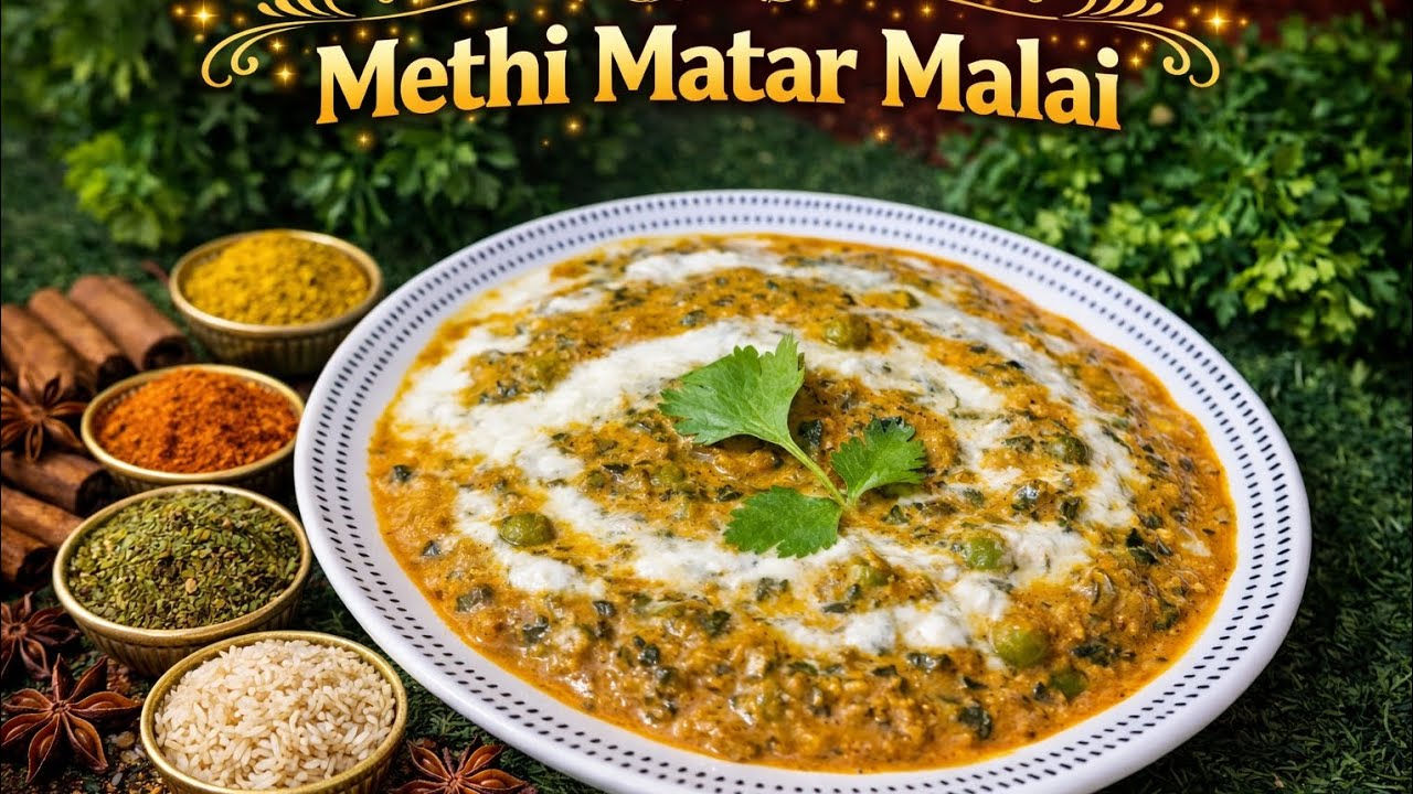 Shahi Methi Matar Malai | Winter Special Creamy Sabzi
