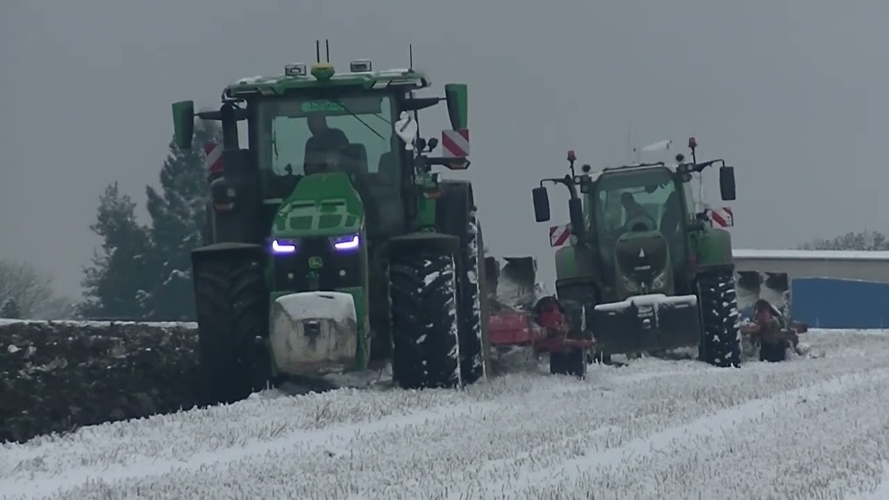 Sněhová Orba 2025 s John Deere 8R 410 a Fendt 724 + Ostroj