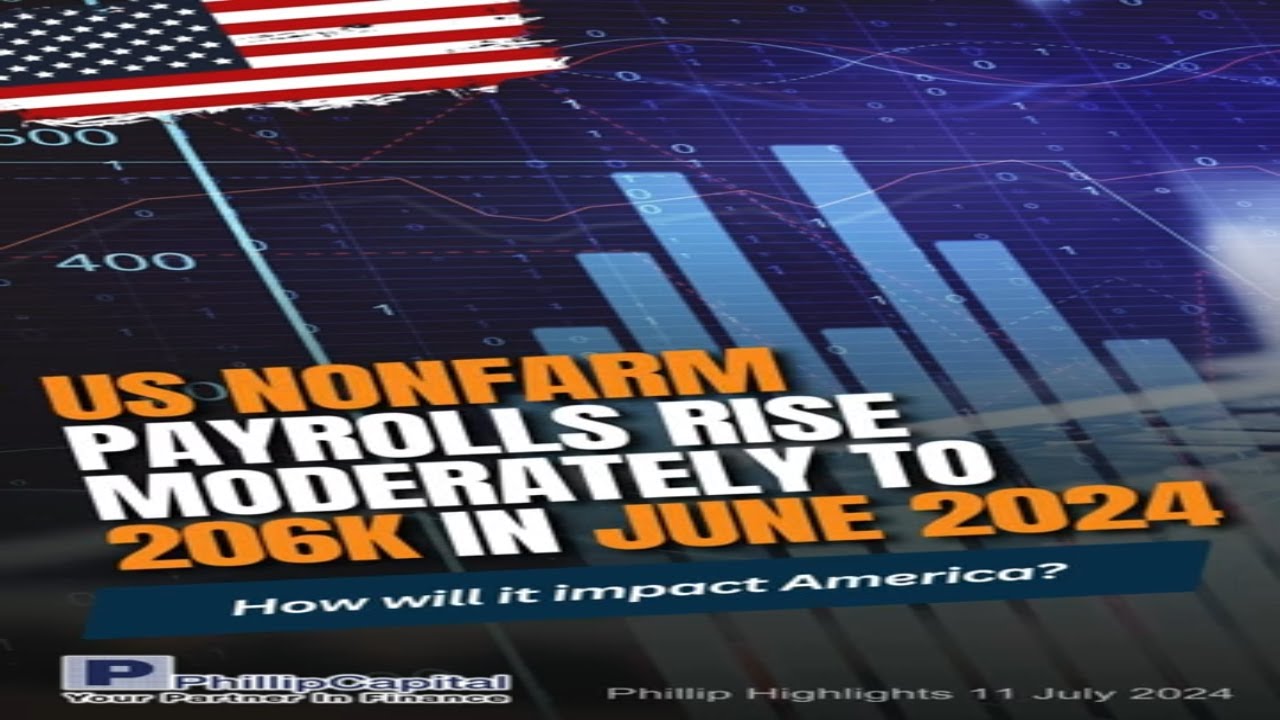 US nonfarm payrolls rise moderately to 206K in June 2024 // PH 11 July 2024 News 1