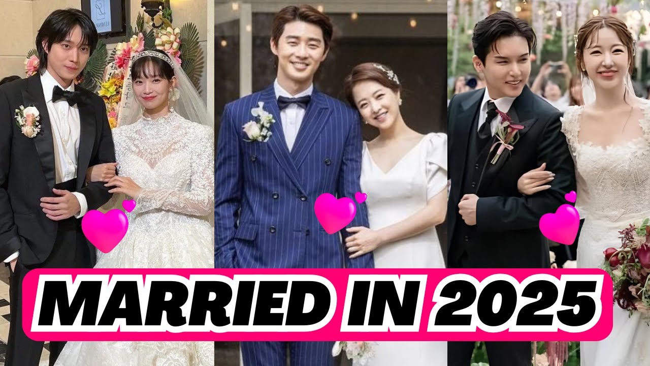 💍ТОП-16 КОРЕЙСКИХ ПАР, КОТОРЫЕ ПОЖЕНИЛИСЬ В 2025 ГОДУ😍