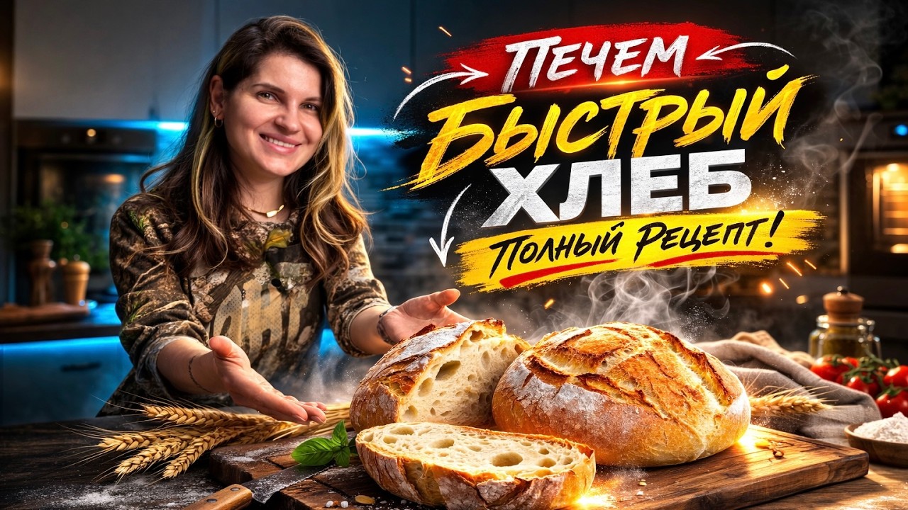 САМЫЙ ПРОСТОЙ РЕЦЕПТ ХРУСТЯЩЕГО ХЛЕБА.