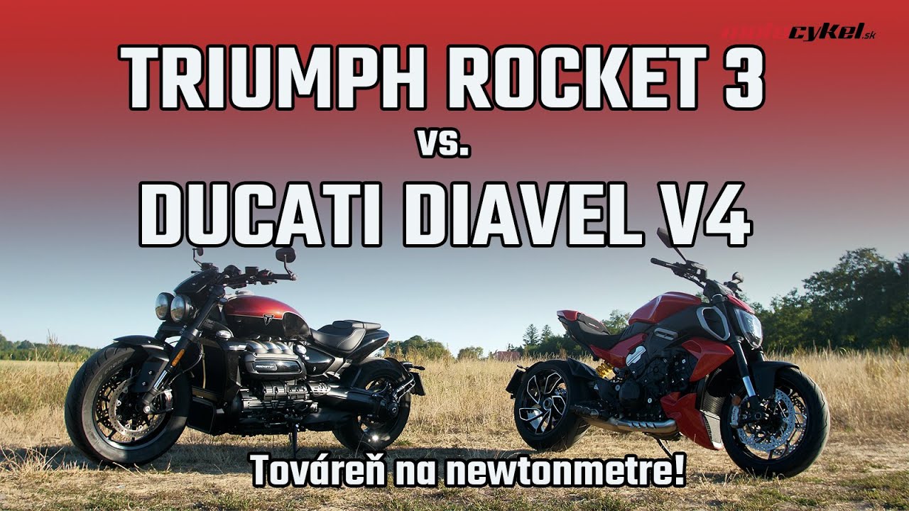 Toto sú fabriky na krútiaci moment na dvoch kolesách! Ducati Diavel V4 vs. Triumph Rocket 3R
