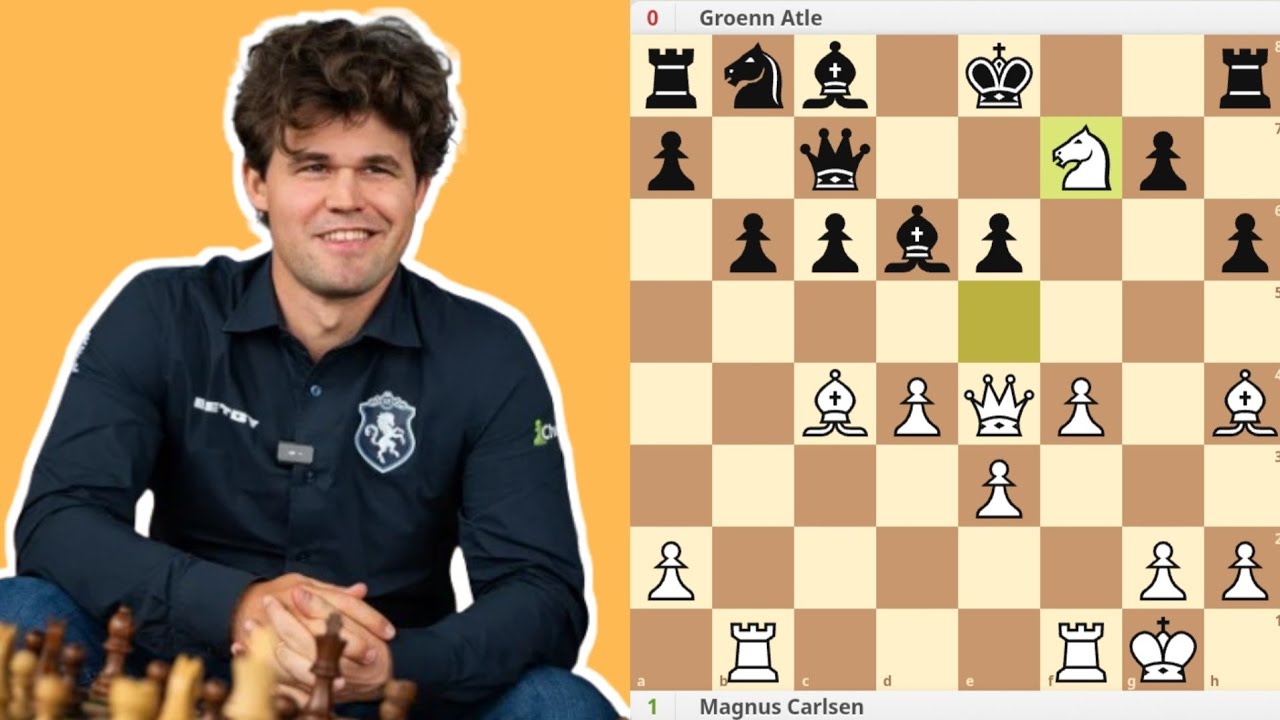 carlsen early knight sacrifice black ruin...!!!🔥