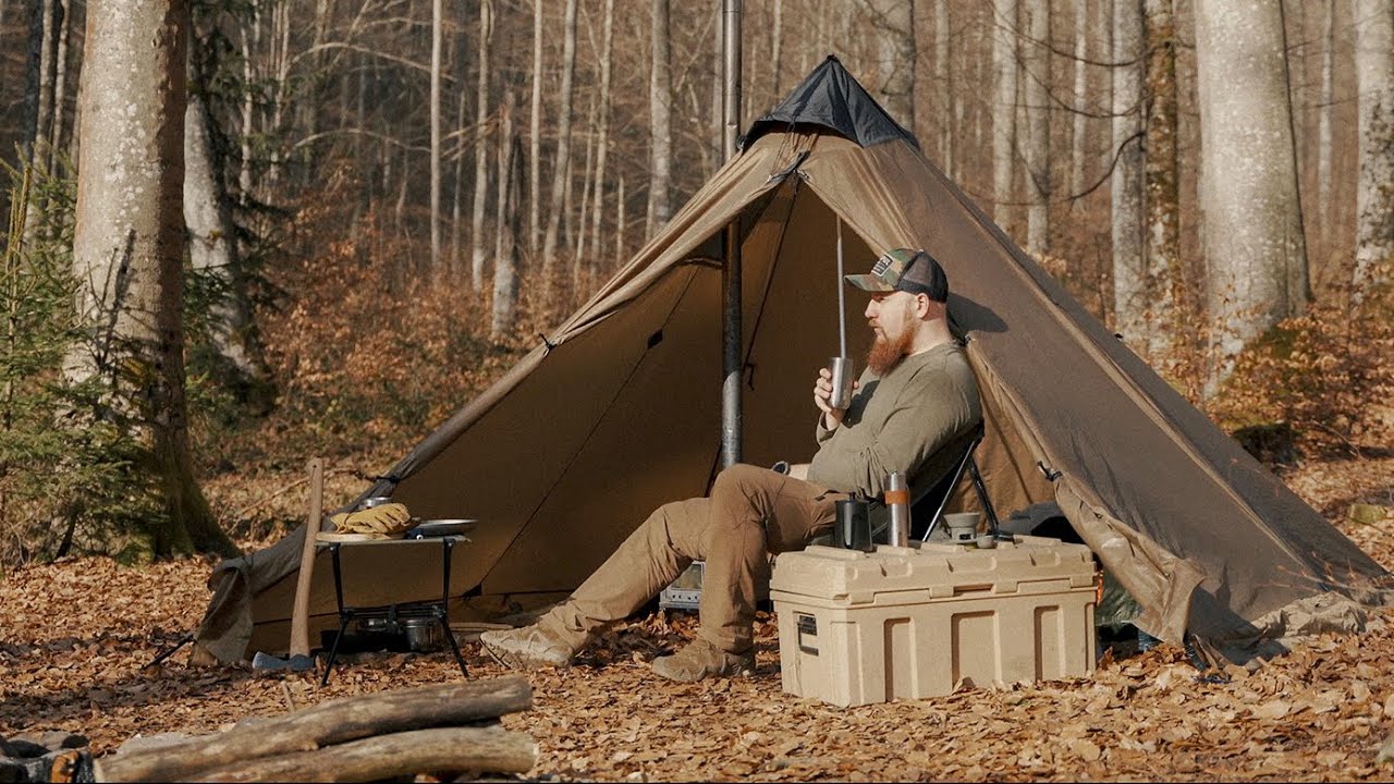 Cozy Hot Tent Camping Alone in Teepee Tent You NEVER Heard about!