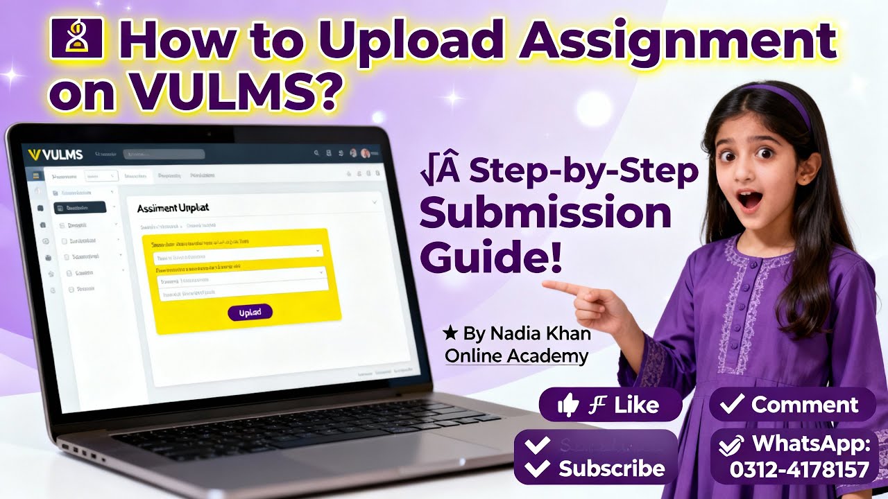 Assignment upload method on vulms | VU Assignment Submission Method | Nadia Khan Online Academy