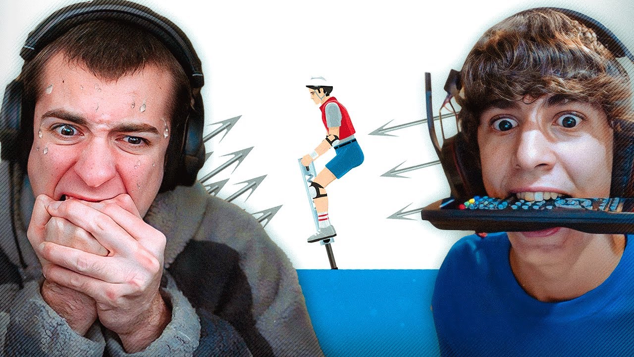 FAVIJ mi HA SFIDATO a PROVARE HAPPY WHEELS!!